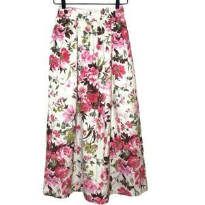 NWT Abercrombie & Fitch Women’s Floral Linen Blend Maxi Skirt Size Small